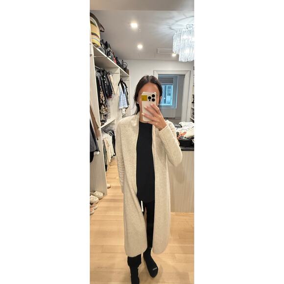 Maison de Papillion 100% Cashmere Beige Long Cardigan	XS - Picture 6 of 11